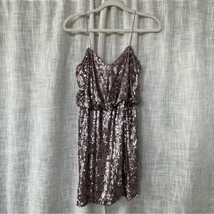 Aqua Mauve Sequin Mini Dress
